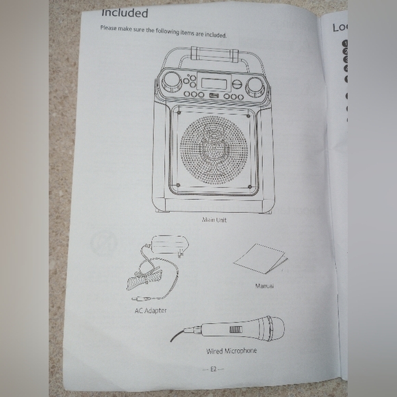 Pink and White Boombox with Microphone and Digital Display - Picture 10 of 10